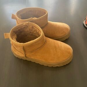 Cozy Tan Suede Ankle Boots